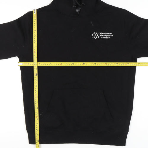 Manchester Metropolitan University Black Hoodie Unisex S Pullover