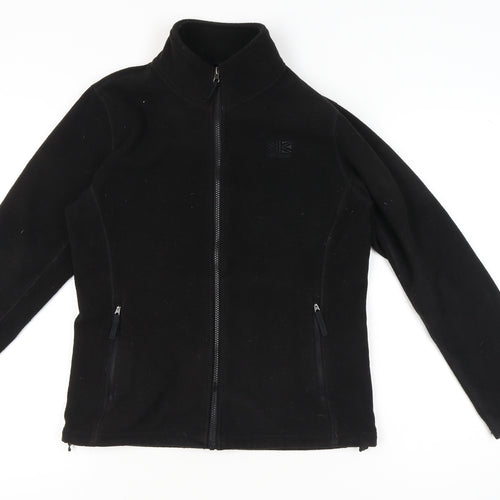 Karrimor Womens Black Fleece Jacket Size 10 Full Zip Pockets