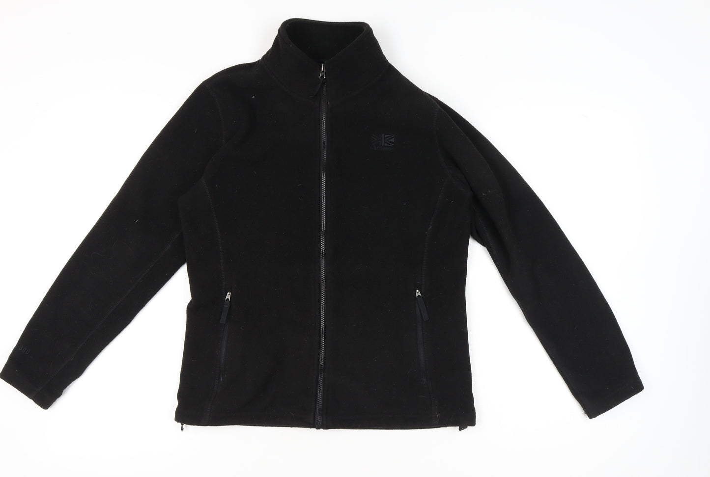 Karrimor Womens Black Fleece Jacket Size 10 Full Zip Pockets