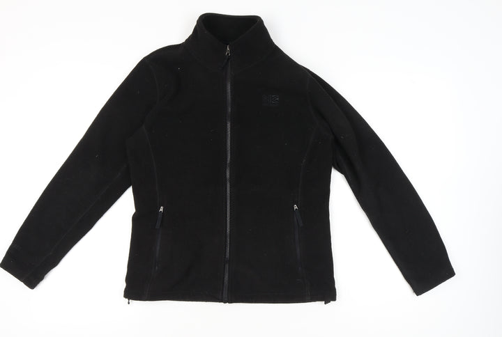 Karrimor Womens Black Fleece Jacket Size 10 Full Zip Pockets