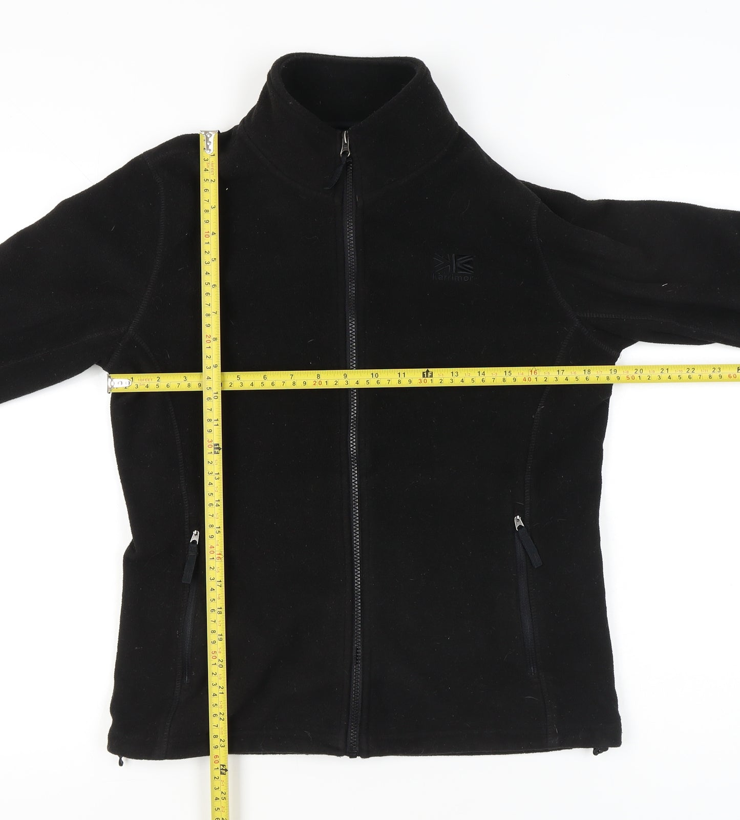 Karrimor Womens Black Fleece Jacket Size 10 Full Zip Pockets