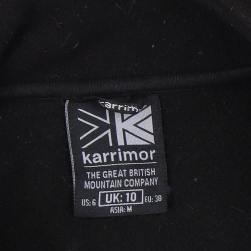 Karrimor Womens Black Fleece Jacket Size 10 Full Zip Pockets