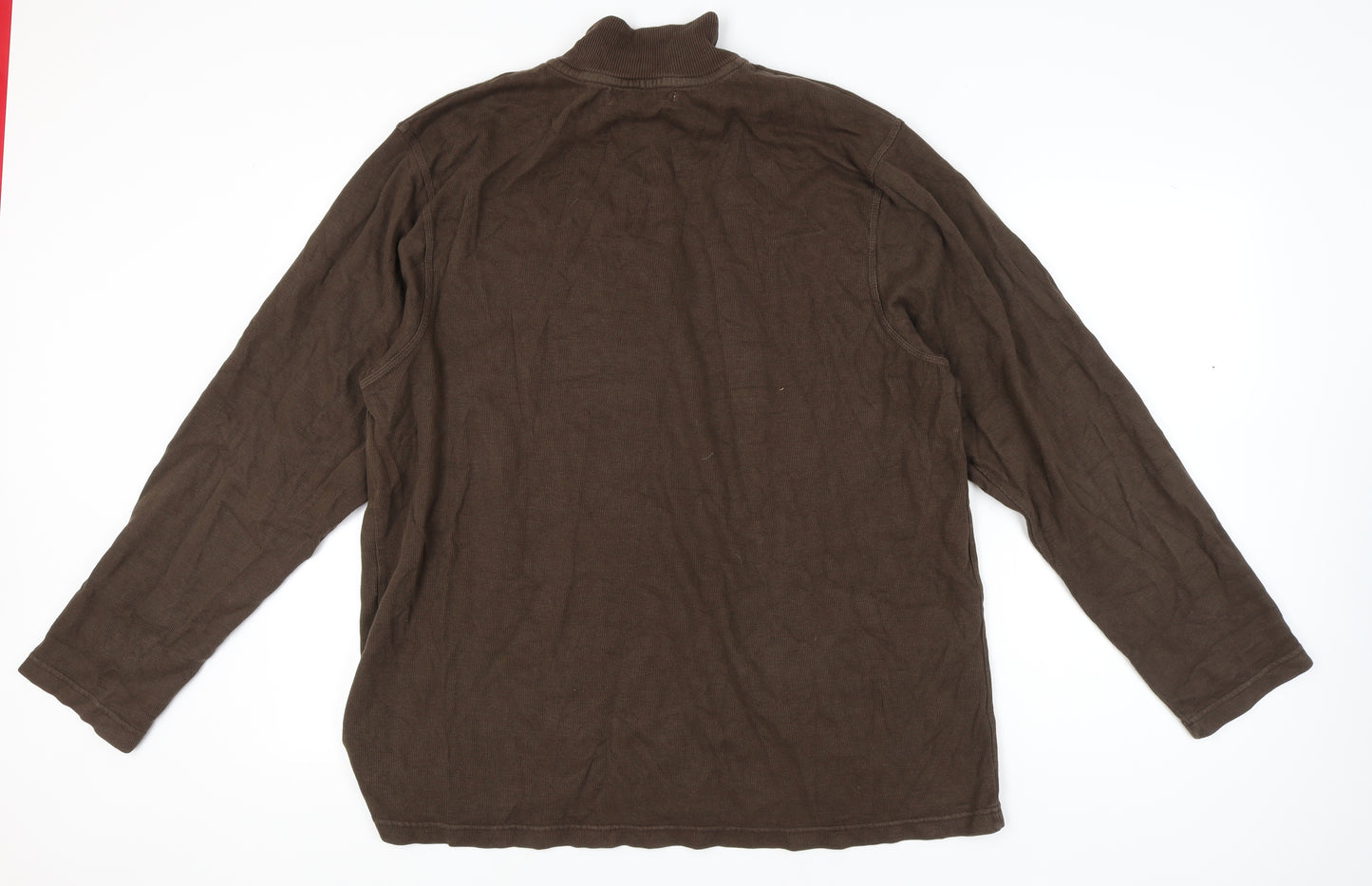 Old Navy Men’s Brown 2XL Pullover Sweatshirt 1/4 Zip Mock Neck