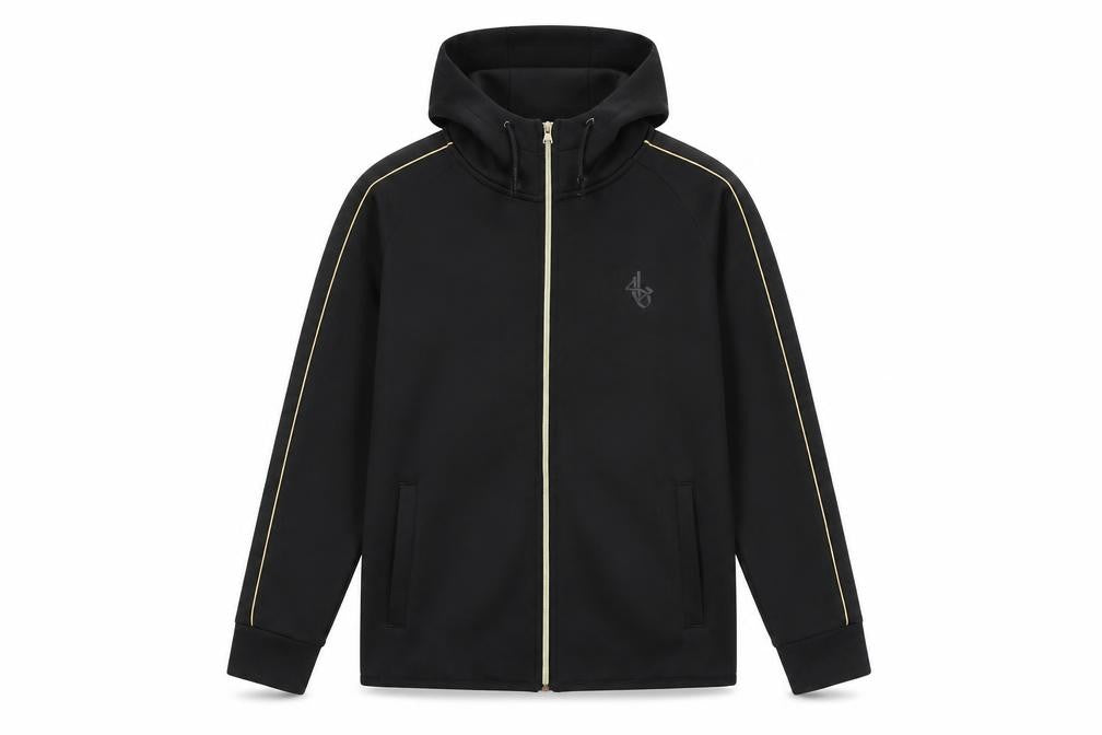 Sonneti Boys Black Full Zip Hoodie 12-13 Years Regular Fit Logo Jacket