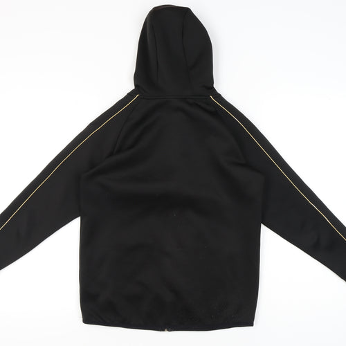 Sonneti Boys Black Full Zip Hoodie 12-13 Years Regular Fit Logo Jacket