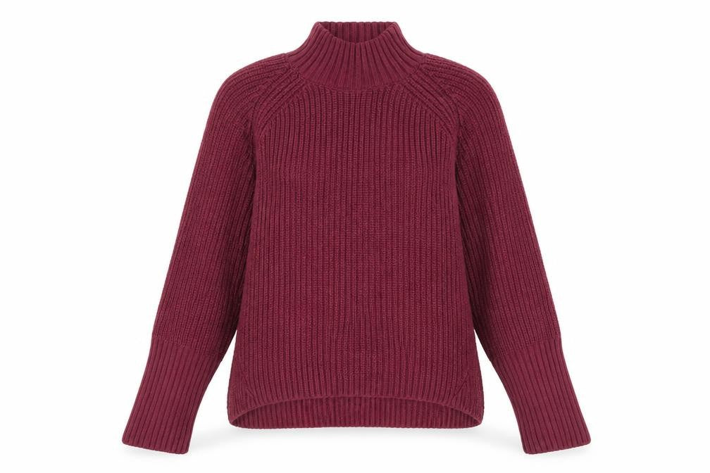 Next Women’s Purple Mock Neck Chunky Knit Jumper S