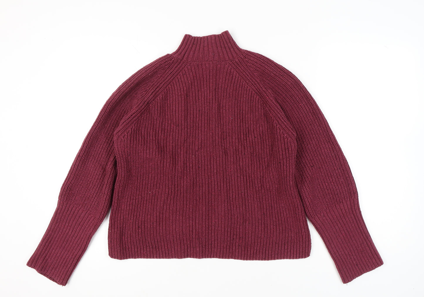 Next Women’s Purple Mock Neck Chunky Knit Jumper S