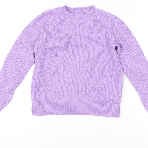 Marks and Spencer Women’s Purple XS Cable-Knit Jumper