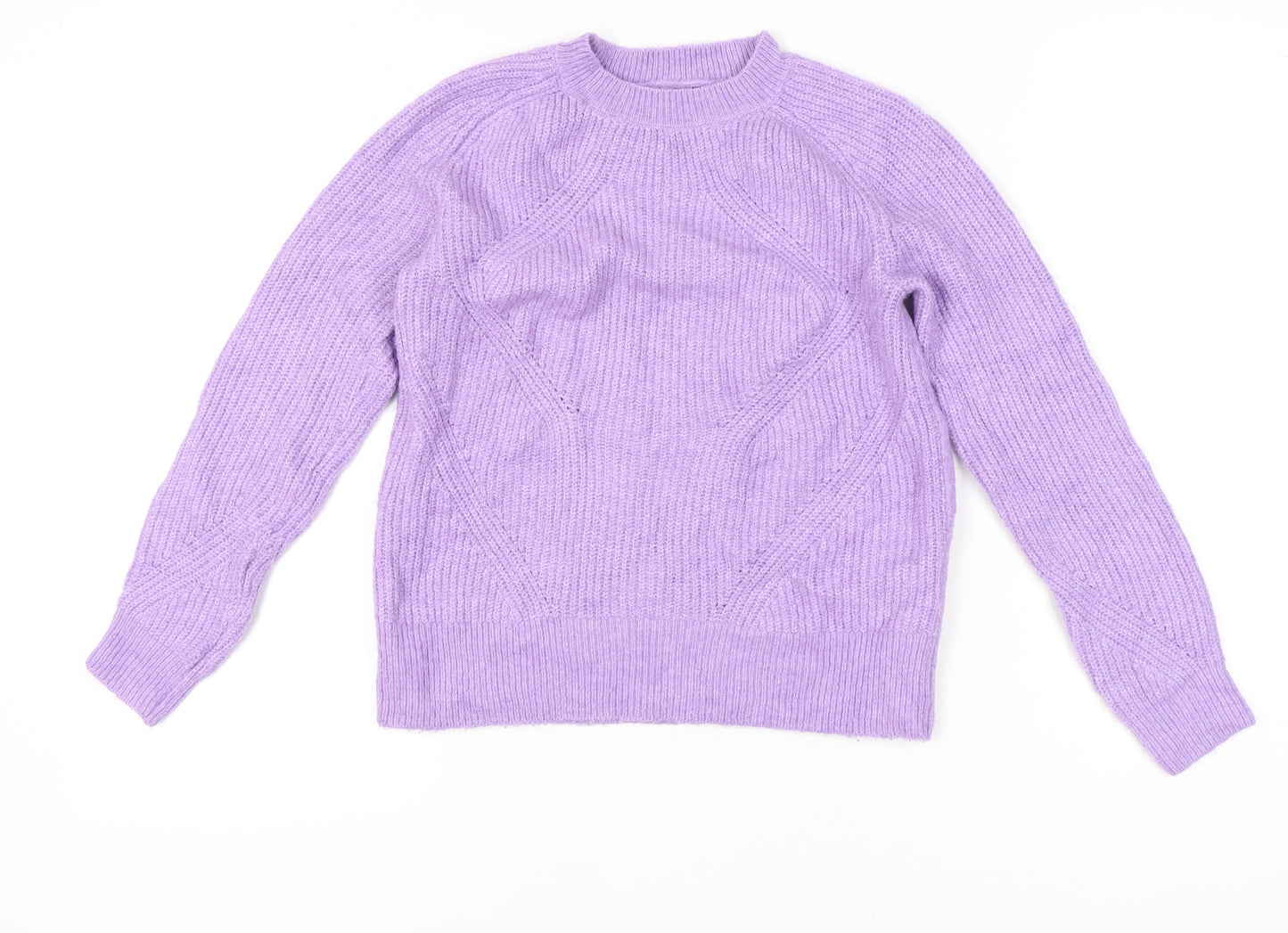Marks and Spencer Women’s Purple XS Cable-Knit Jumper