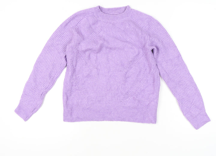 Marks and Spencer Women’s Purple XS Cable-Knit Jumper