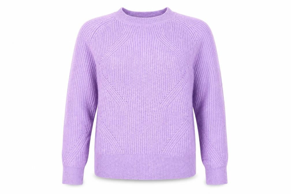 Marks and Spencer Women’s Purple XS Cable-Knit Jumper