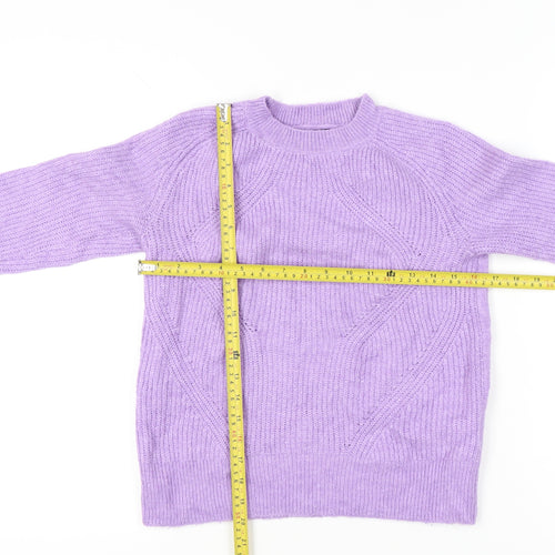 Marks and Spencer Women’s Purple XS Cable-Knit Jumper