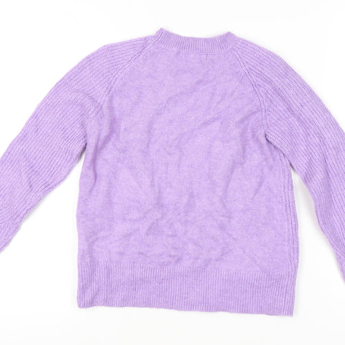 Marks and Spencer Women’s Purple XS Cable-Knit Jumper