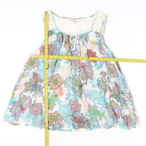 Next Women’s Multicoloured Floral Tunic Blouse UK 14 Sleeveless