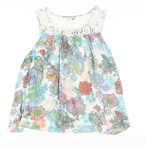 Next Women’s Multicoloured Floral Tunic Blouse UK 14 Sleeveless