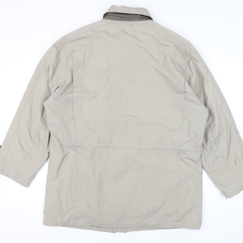 Jupiter Mens Beige Military Jacket Size 54 Regular Fit Mid-Length