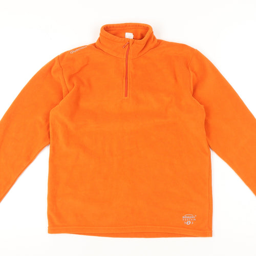 Quechua Girls Orange 14 Years Fleece Pullover Sweatshirt Hiking