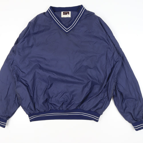 Southern Athletic Men’s Blue XL Pullover Sweatshirt V-Neck Nylon Sportswear