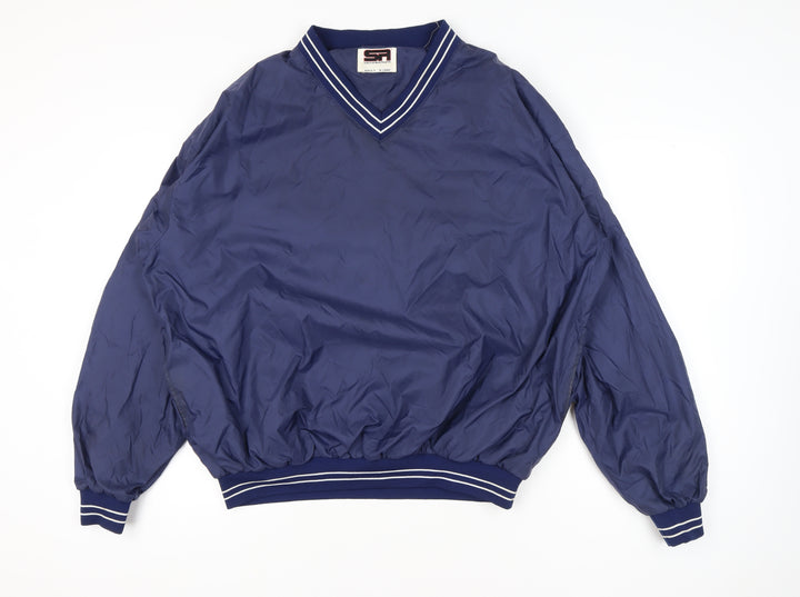 Southern Athletic Men’s Blue XL Pullover Sweatshirt V-Neck Nylon Sportswear
