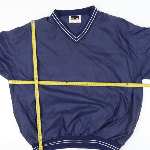 Southern Athletic Men’s Blue XL Pullover Sweatshirt V-Neck Nylon Sportswear