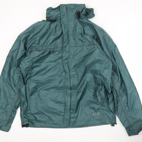 Peter Storm Men's Green Waterproof Hooded Jacket Size M 38-40" Rain Coat