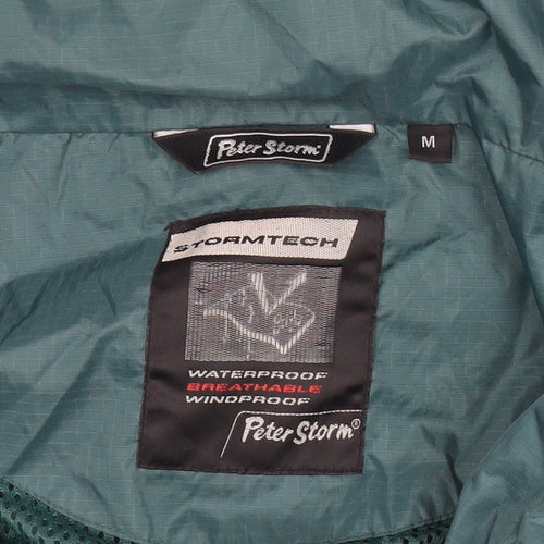 Peter Storm Men's Green Waterproof Hooded Jacket Size M 38-40" Rain Coat