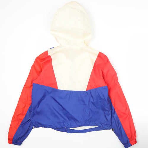 H&M Womens XS Multicoloured Hooded Windbreaker Jacket