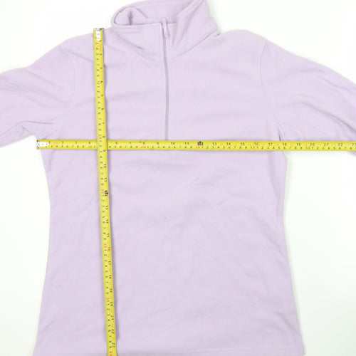 Mountain Warehouse Women’s Purple Fleece Sweatshirt M Half Zip Lightweight