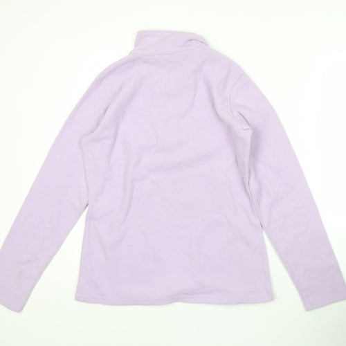 Mountain Warehouse Women’s Purple Fleece Sweatshirt M Half Zip Lightweight