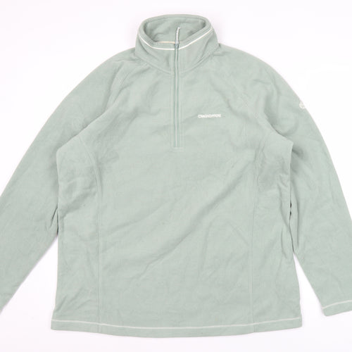 Craghoppers Unisex Green XL Fleece Sweatshirt 1/2 Zip Outdoor Wear