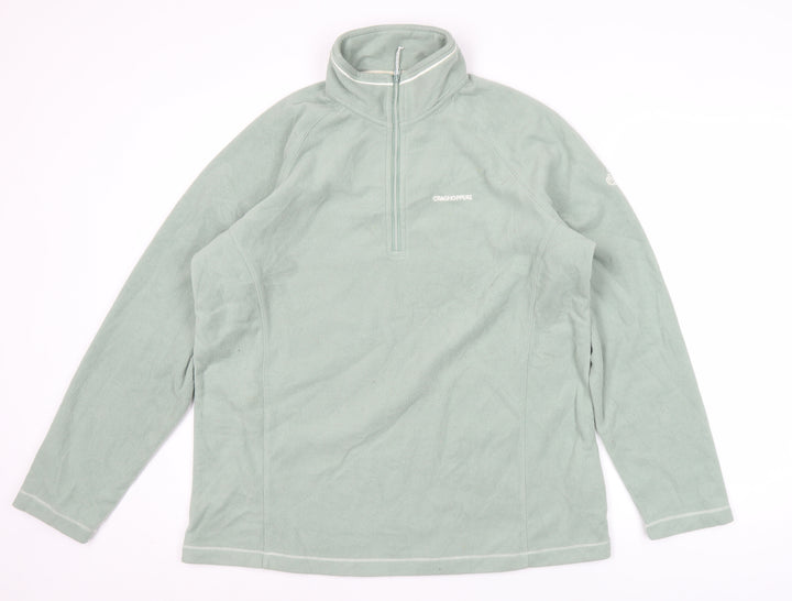 Craghoppers Unisex Green XL Fleece Sweatshirt 1/2 Zip Outdoor Wear