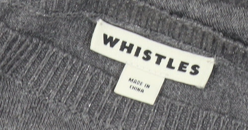 Whistles Women’s Grey Jumper Dress UK 10 Long Sleeve Knitwear