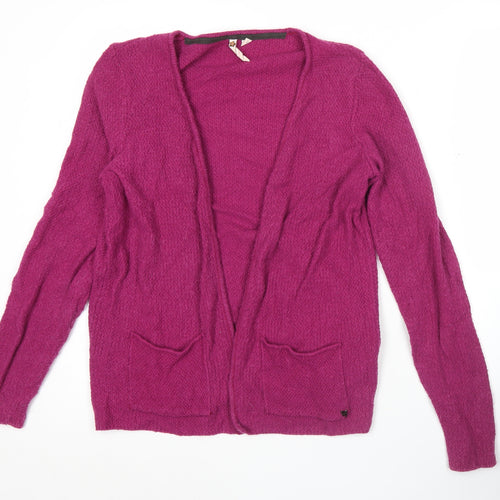 White Stuff Womens Purple Cardigan Size 8 Knit Long Sleeve Open Front