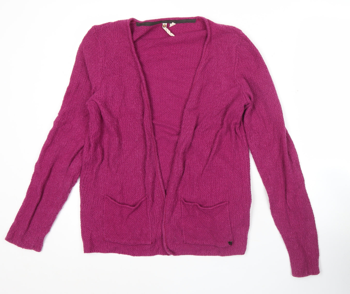 White Stuff Womens Purple Cardigan Size 8 Knit Long Sleeve Open Front