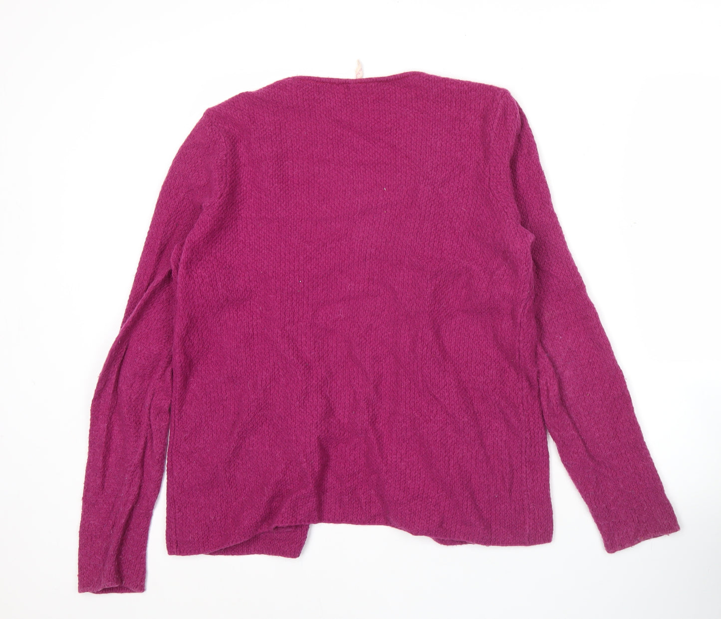 White Stuff Womens Purple Cardigan Size 8 Knit Long Sleeve Open Front