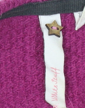 White Stuff Womens Purple Cardigan Size 8 Knit Long Sleeve Open Front