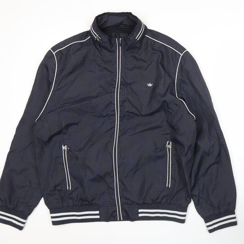 Denim Seventy Three Men's Blue Bomber Jacket Size M Polyester