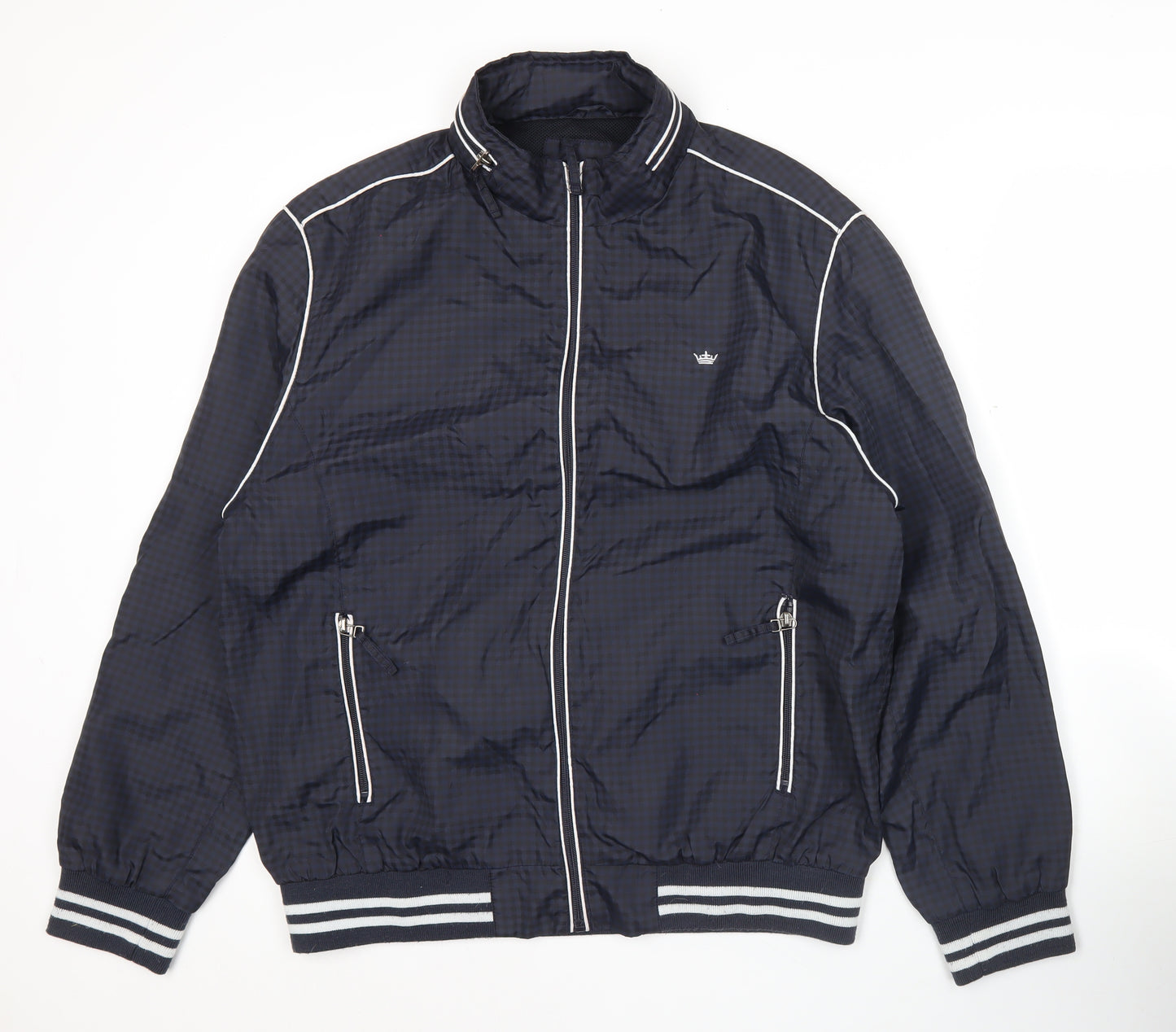 Denim Seventy Three Men's Blue Bomber Jacket Size M Polyester