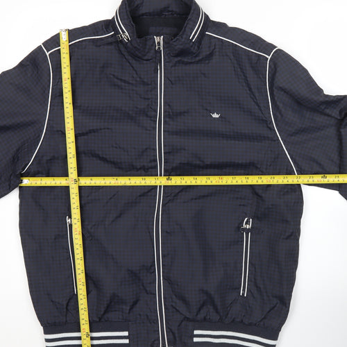 Denim Seventy Three Men's Blue Bomber Jacket Size M Polyester