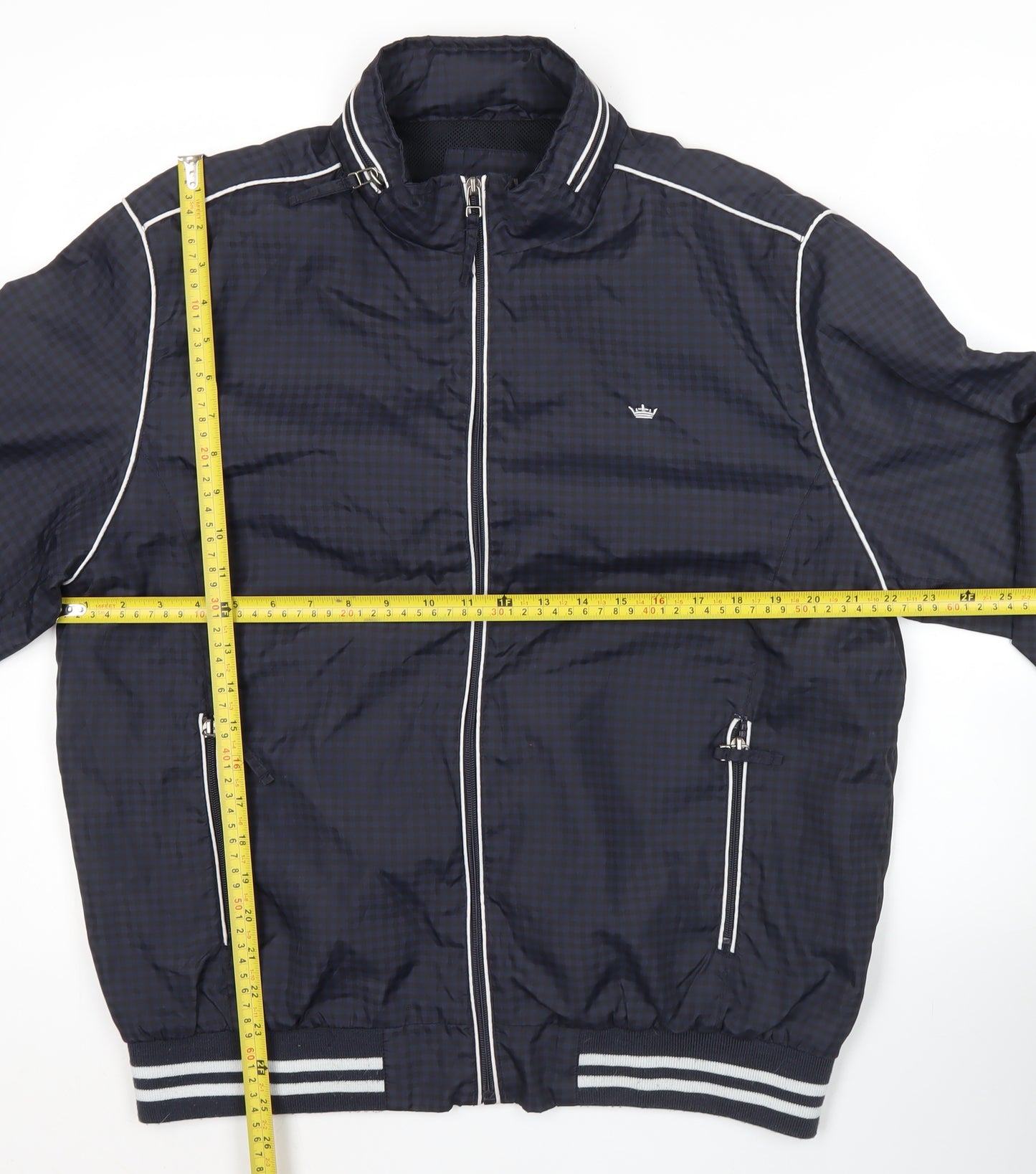 Denim Seventy Three Men's Blue Bomber Jacket Size M Polyester