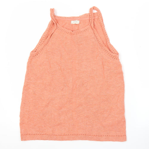 Fat Face Womens Orange Size 12 Cotton Knit Tank Top