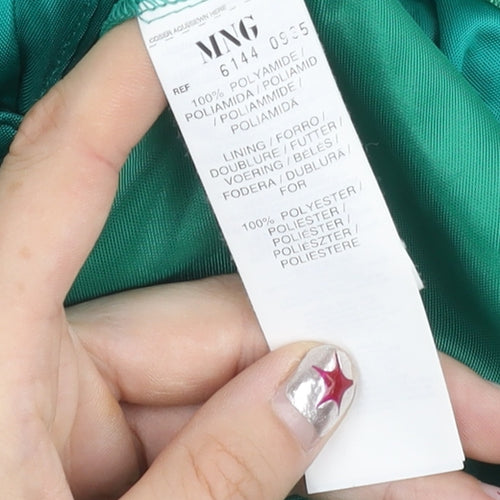 MNG Women’s Green Halter A-Line Midi Party Dress XS