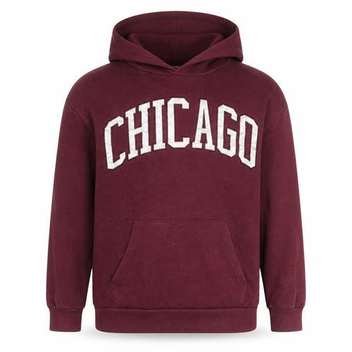 Primark Girls Red Chicago Pullover Hoodie 11-12 Years Cotton Blend