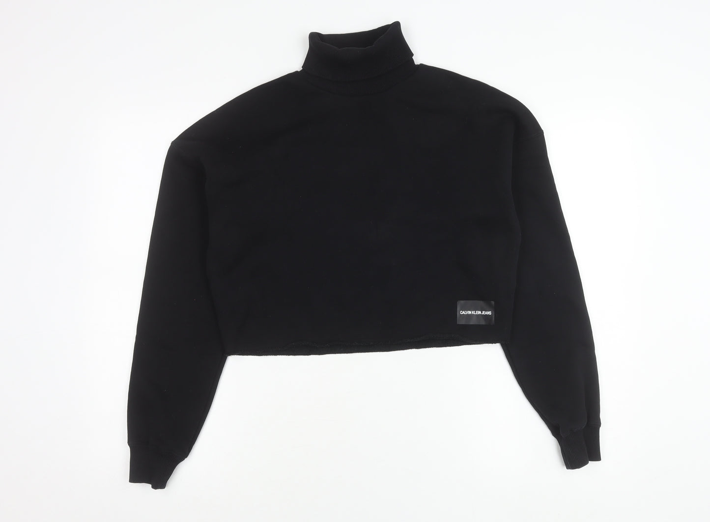 Calvin Klein Jeans Womens Black Roll Neck Pullover Jumper Size S