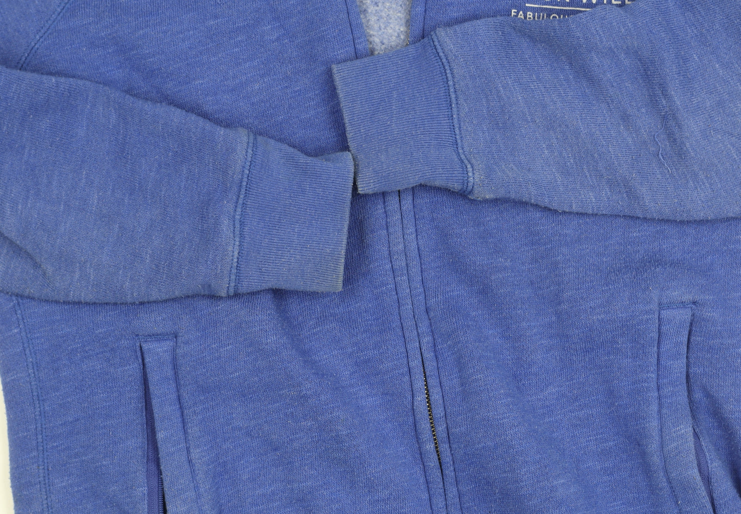Jack Wills Womens Blue Hoodie Jacket UK 12 Full Zip Cotton Blend