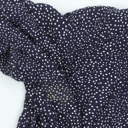 & Other Stories Women’s Blue Polka Dot Long Sleeve Shirt Dress Size 8