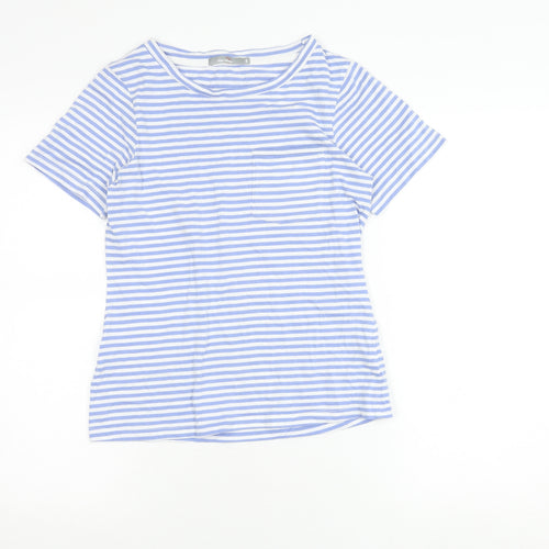 Peter Storm Women’s Blue Striped Cotton T-Shirt Size 8