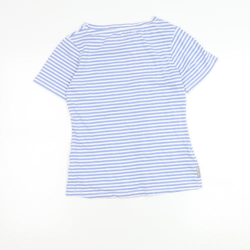 Peter Storm Women’s Blue Striped Cotton T-Shirt Size 8