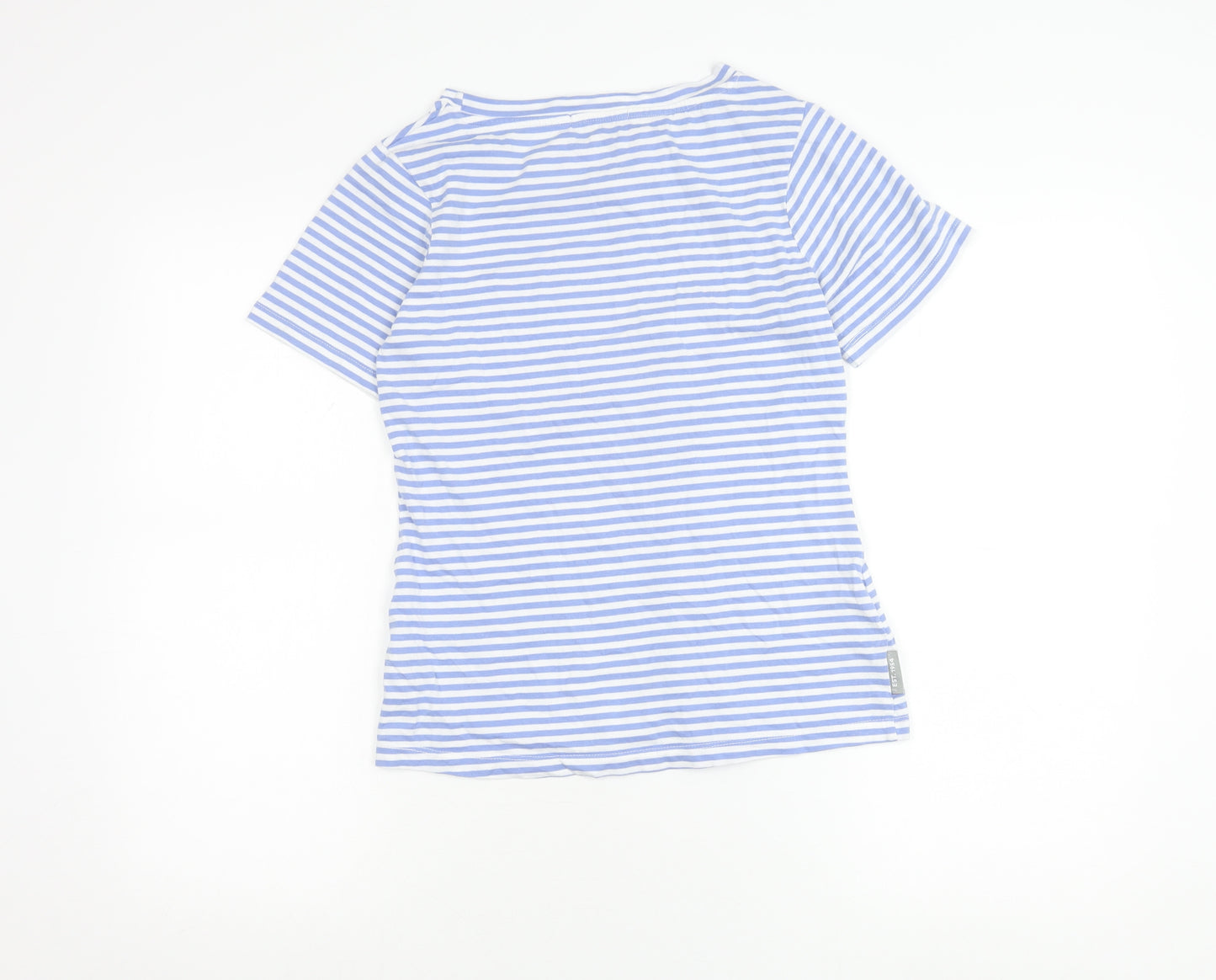 Peter Storm Women’s Blue Striped Cotton T-Shirt Size 8