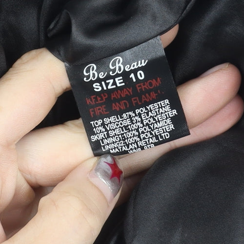 Be Beau Women’s Black Fit & Flare Party Dress Size 10